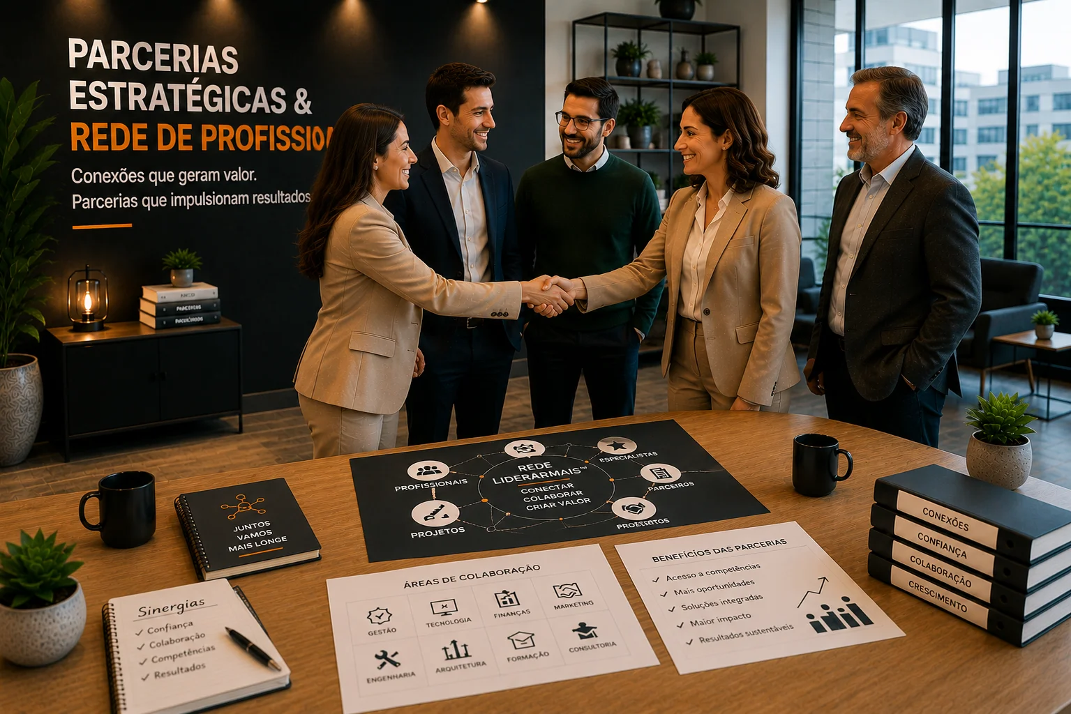 Serviços parcerias e serviços de gestão estratégica web