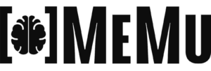 logotipo memu monocromatico branco