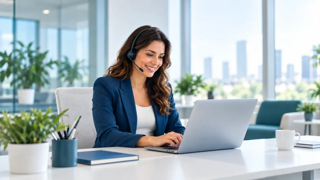 Operadora a prestar apoio online para contactos Web