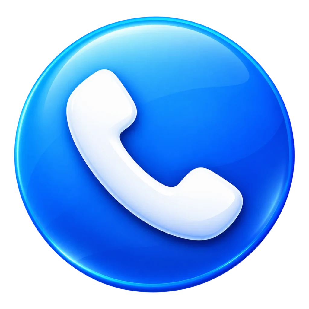 Telefone azul brilhante para contactos